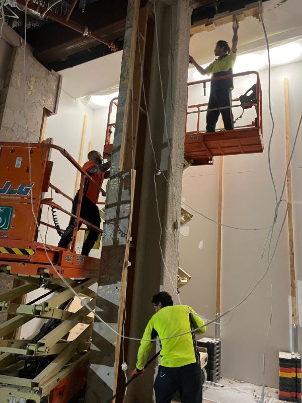 Scissor lift cladding removal