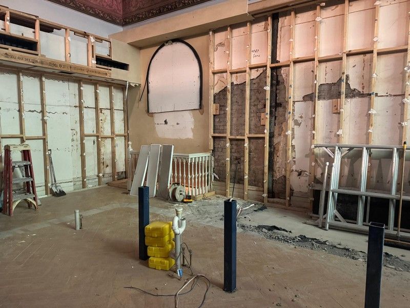 Removal of wall cladding and fixtures at Collins St Defit